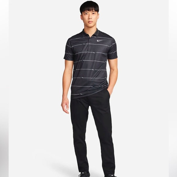 Nike Victory Men’s Dri-FIT Black Gray Stripe Golf Polo Size Small - Picture 5 of 12